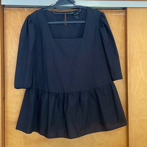 ASOS Black Peplum Top